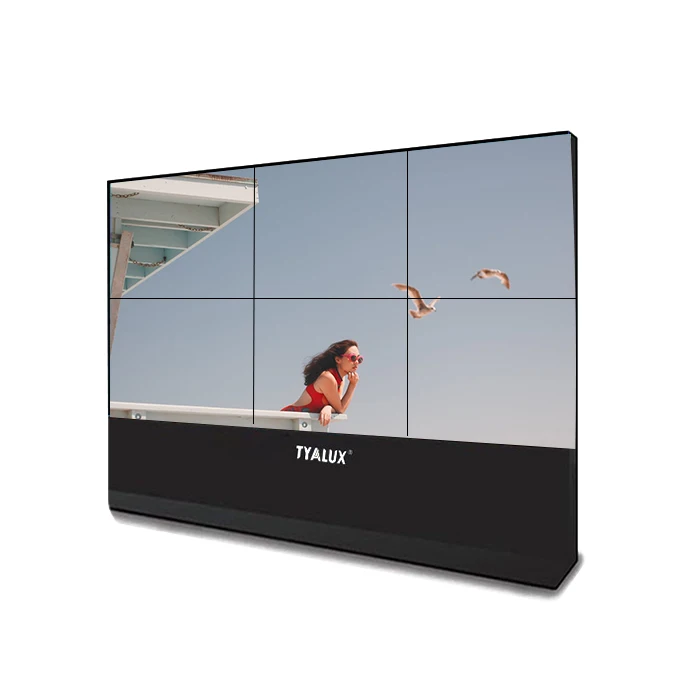 Flexible 55 inch FHD 3.5mm Bezel 500nits Brightness Floor Stand DID LCD Video Wall with Industrial LCD Panel