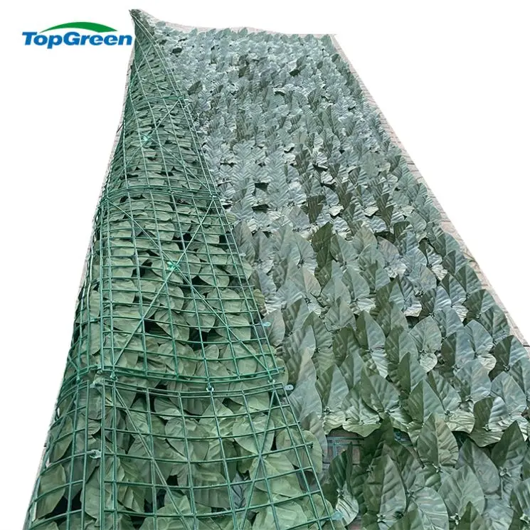 outdoor decoration plastic  1m*3m artificial boxwood leave ivy fence