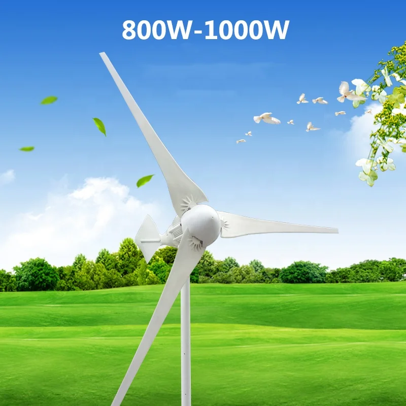 
Wind Generator 12V/24V/48V 3 Blades/5 Blades Wind Solar Charge Controller Small Wind Power Turbine Generator 800W 