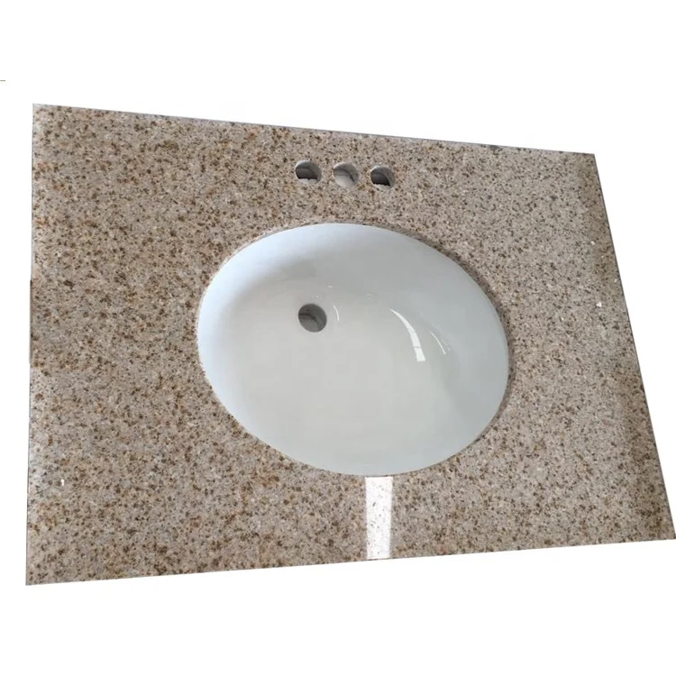 Sunset gold  yellow Gold G682 granite  kitchen countertops and cabinet bathroom vanity top