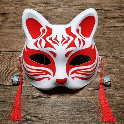 Factory Wholesale Personality Half Face Cat Mask Anime Fox Cosplay Dance Party Stylish Mask Party Mask Halloween