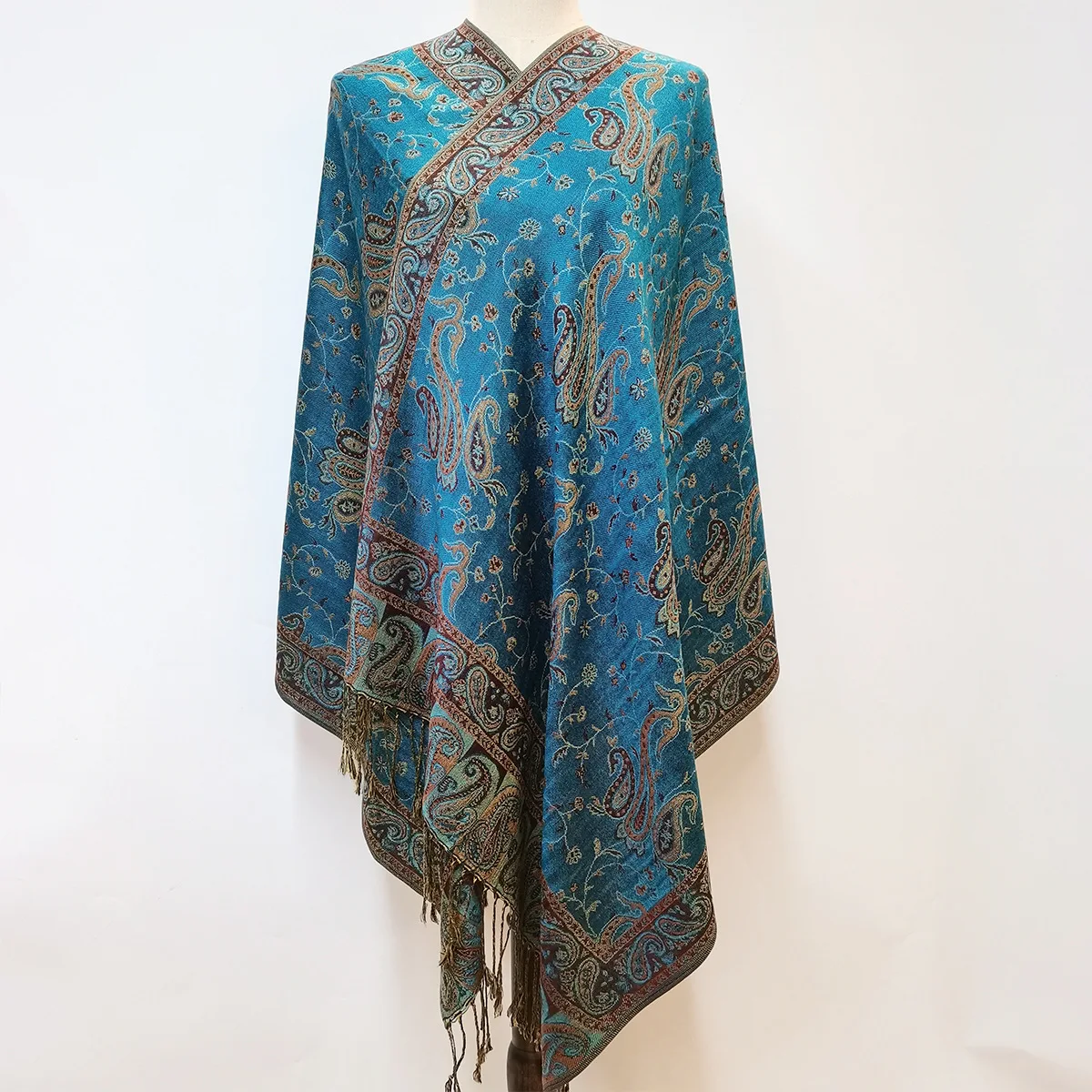 Classic Cross-Border Jacquard Joker Cashmere Scarf Tassel Long Square Wool Towel Adults Muslims New Fashion Print Design