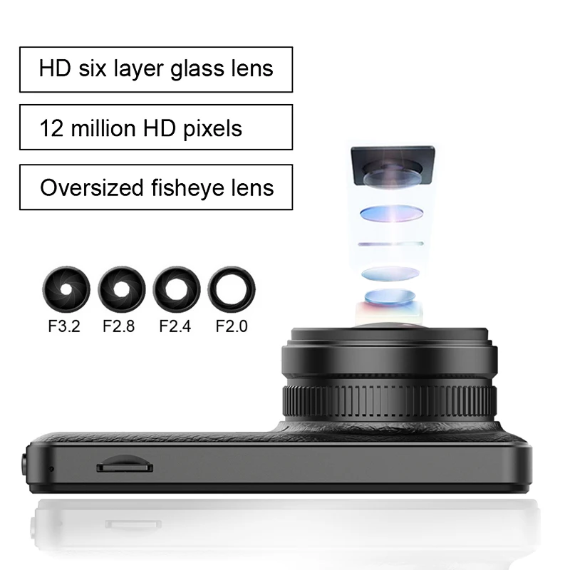 Оптовая продажа Dash Cam 1080P Full HD DVR Автомобильный рекордер 4 дюймовый ЖК-экран 170 широкоугольный объектив датчик поворачивания экрана WDR (широкий динамический диапазон для парковочной системы петля