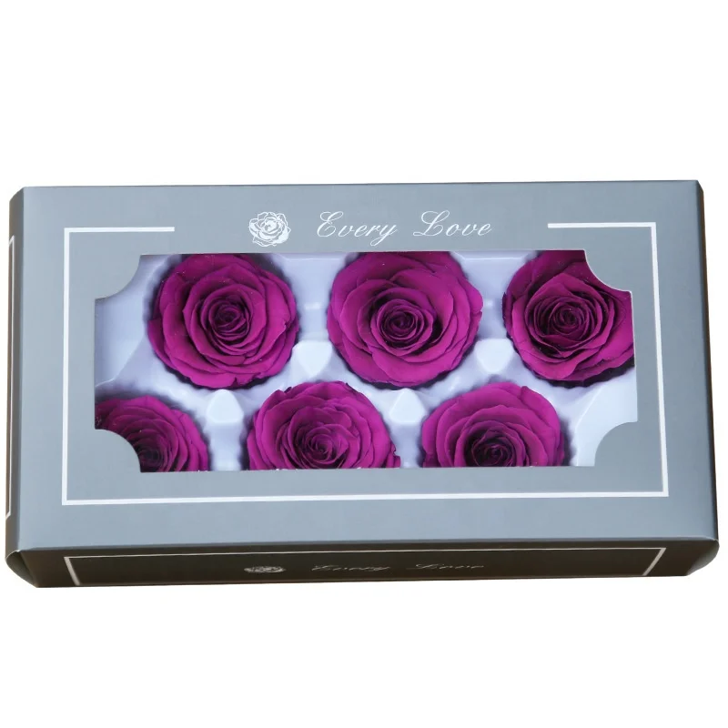 
A Grade Best Quality 5-6CM Rose Head Fresh Preserved Forever Eternal Roses With Low Price 