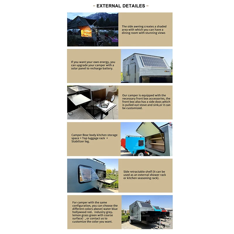 China supplier buy camping trailer mini campervan camper offroad