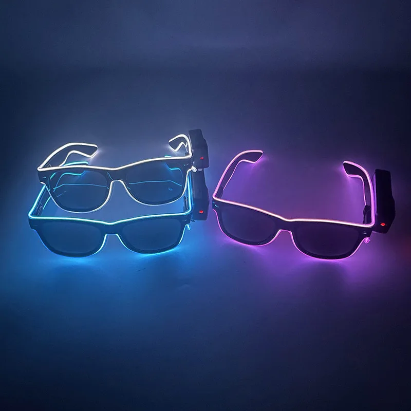 Colorful Wireless Neon Party Glasses Glowing Glasses LED Luminous Neon Christmas Glow Sunglasses Flashing Costumes