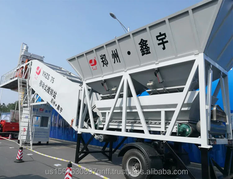 Установка 90 м3/ч полностью автоматическая система управления Siemens подвижная установка для сухой смеси Мобильная бетонная
