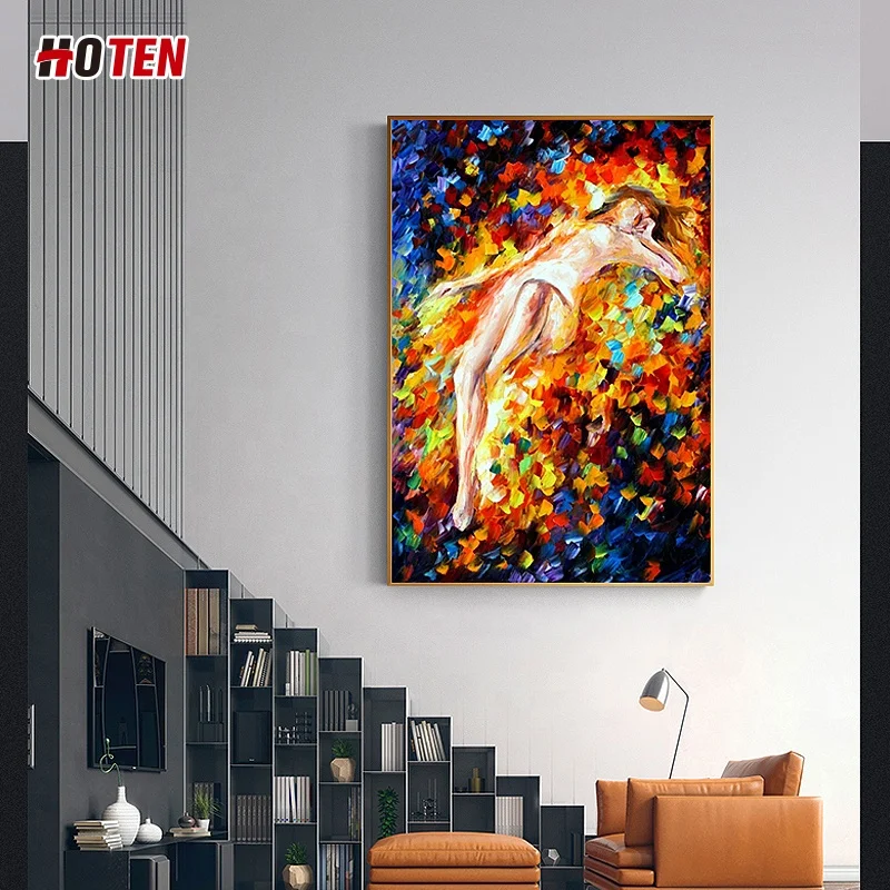 beautiful dancing of sexy young girl nude woman back pictures   Hand painted oil painting modern Bedroom canvas