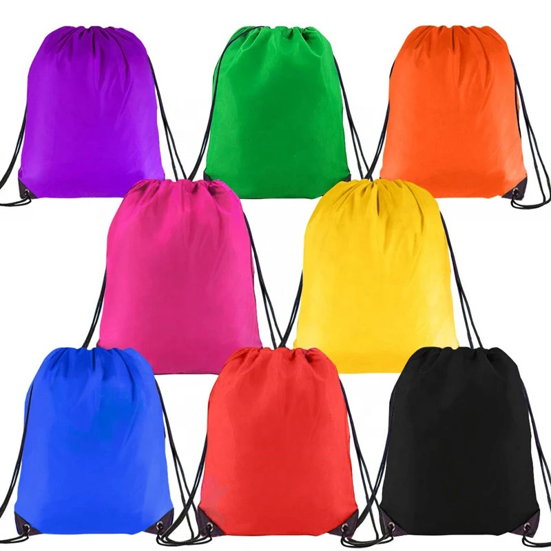 Hot Sale Cheap Drawstring Gift Bags Promotional Custom Logo Drawstring Bag Waterproof Polyester Drawstring Bag