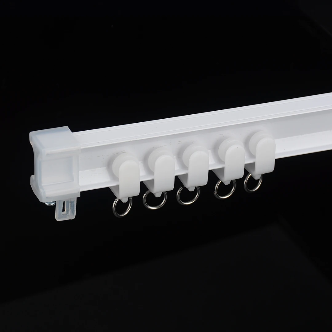 Bendable fold aluminum curtain rod rail hospital window ceiling top mount curtain track railway track hidden curtain rail
