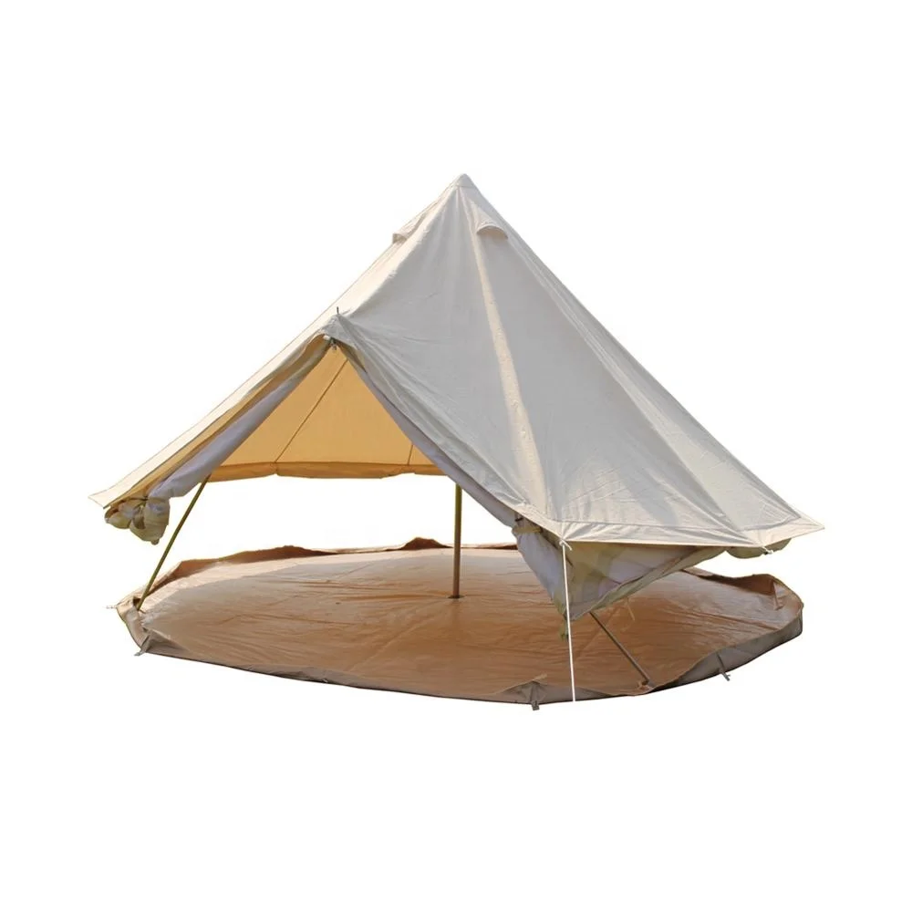 High Quality Outdoor Camping Luxury Cotton Canvas Pyramid Tipi Teepee Tent 6m Glamping Bell Canopy Tent