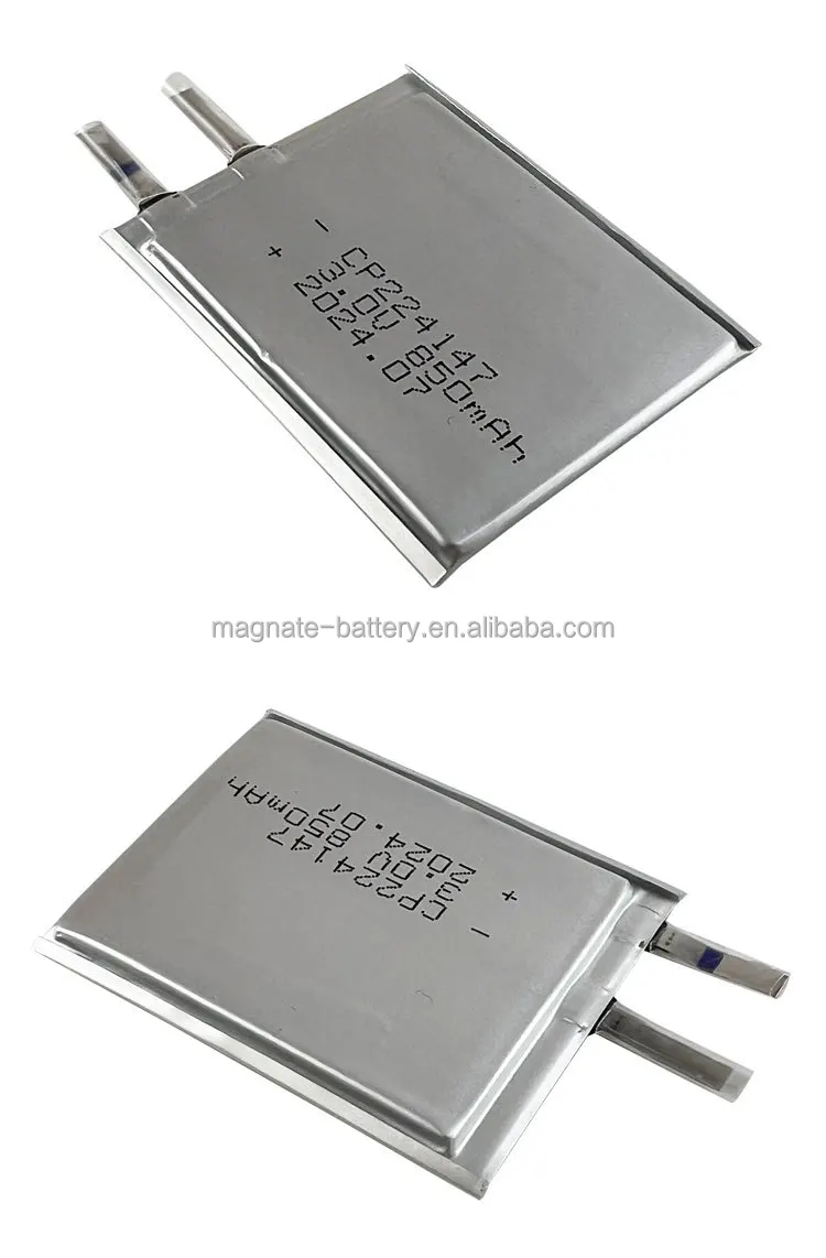 Ultra-Thin 3V 850mAh LiMnO2 Pouch Cell Non-Rechargeable Primary Battery Model CP224248 CP224147 850mah