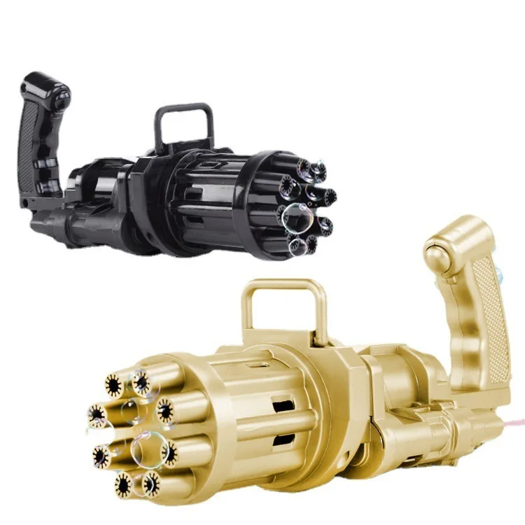 8-Hole Huge Automatic Bubble Gatling Gun Toys Summer Outdoor Electric Soap Blower Machine For KidsBub