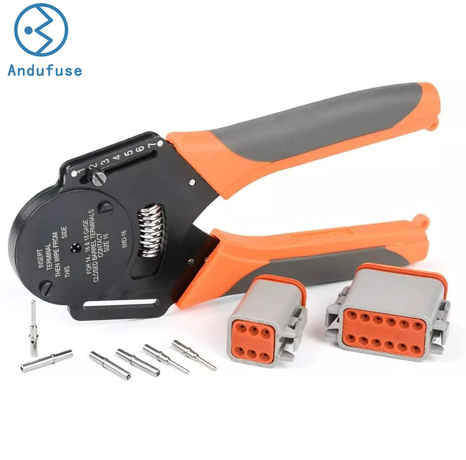 12AWG 16AWG 20AWG  Hand Tool Crimping Pliers For Dechi Connectors 4 indent Crimping Pliers Terminal Pliers