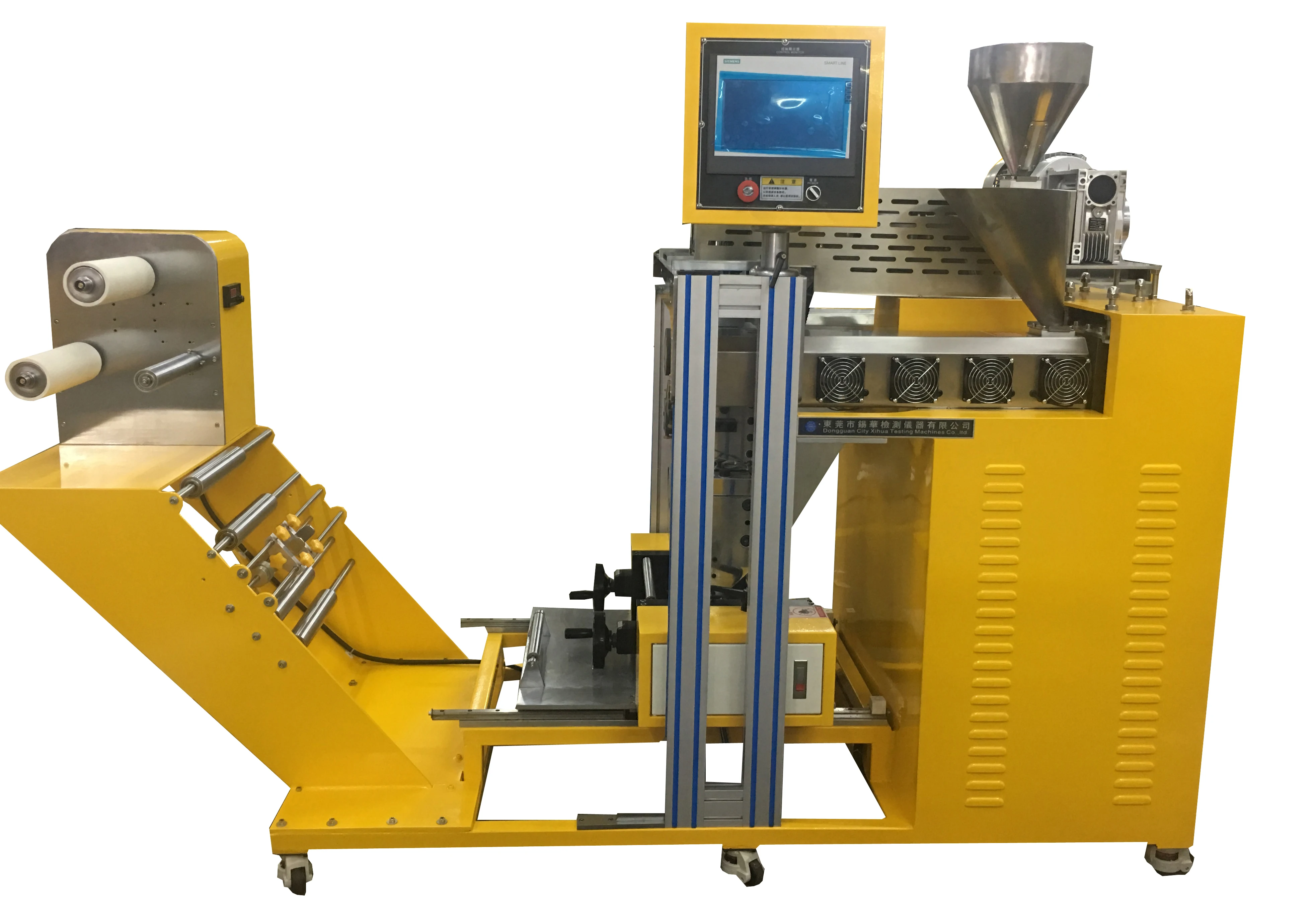 lab cast film machine with three extrusion screw