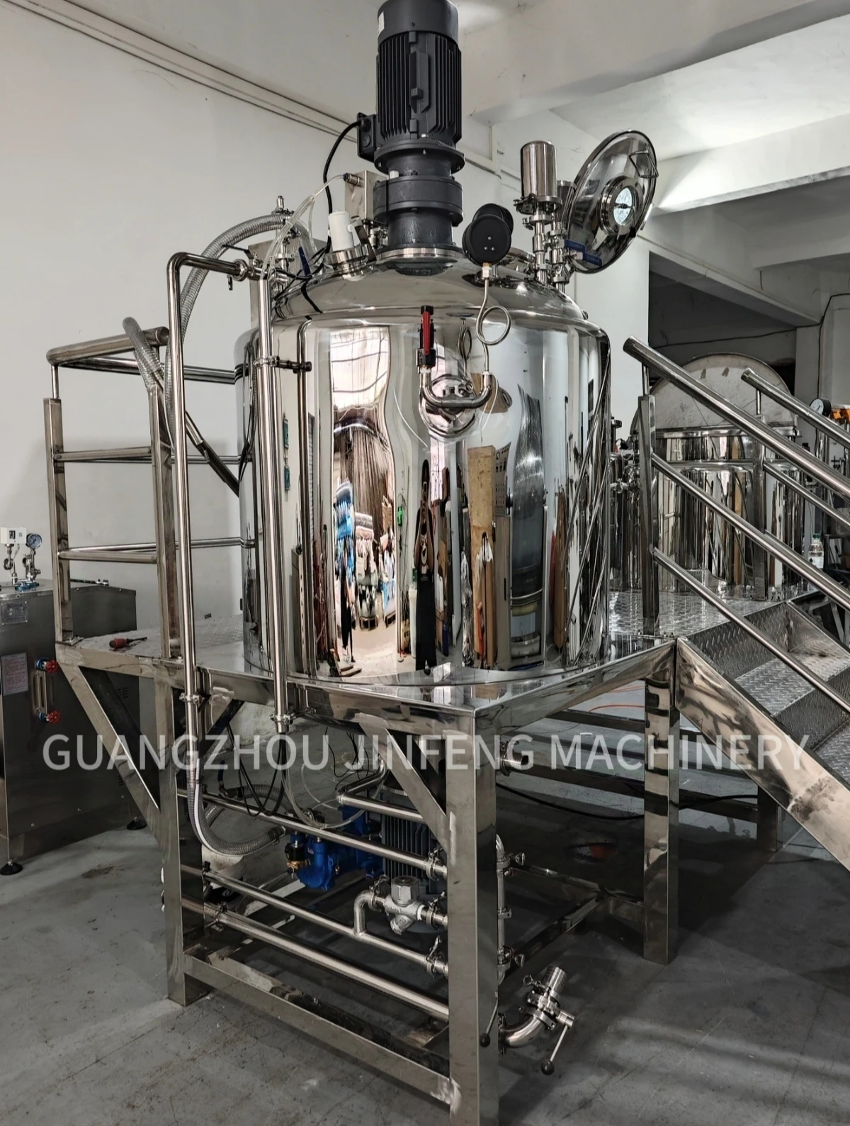 JF 150l High Shear Vacuum Homogenizer Shaving Cream Body Cream Face Cream Emulsifier Homogenizer Cosmetics Production Equipment
