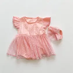 Mesh 2022 Baby Born Infant Girl Clothes Next Manufacturers Lace Romper Skirt Wholesale-newborn-baby-clothes Kids Bodysuit