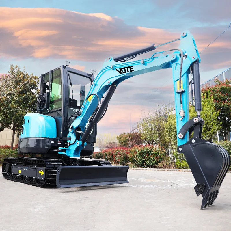 Free Shipping  Mini Excavator EPA Engine 3.5 Ton Crawler Micro Digger 1 ton 2 ton Hydraulic Farm Small Excavators For Sale