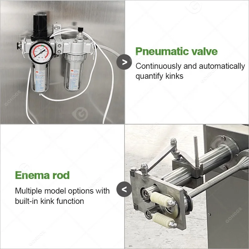 Heavy Duty Pneumatic Homemade Electric Russian Industry Sausage Filler and Clipper Twist Machine Small