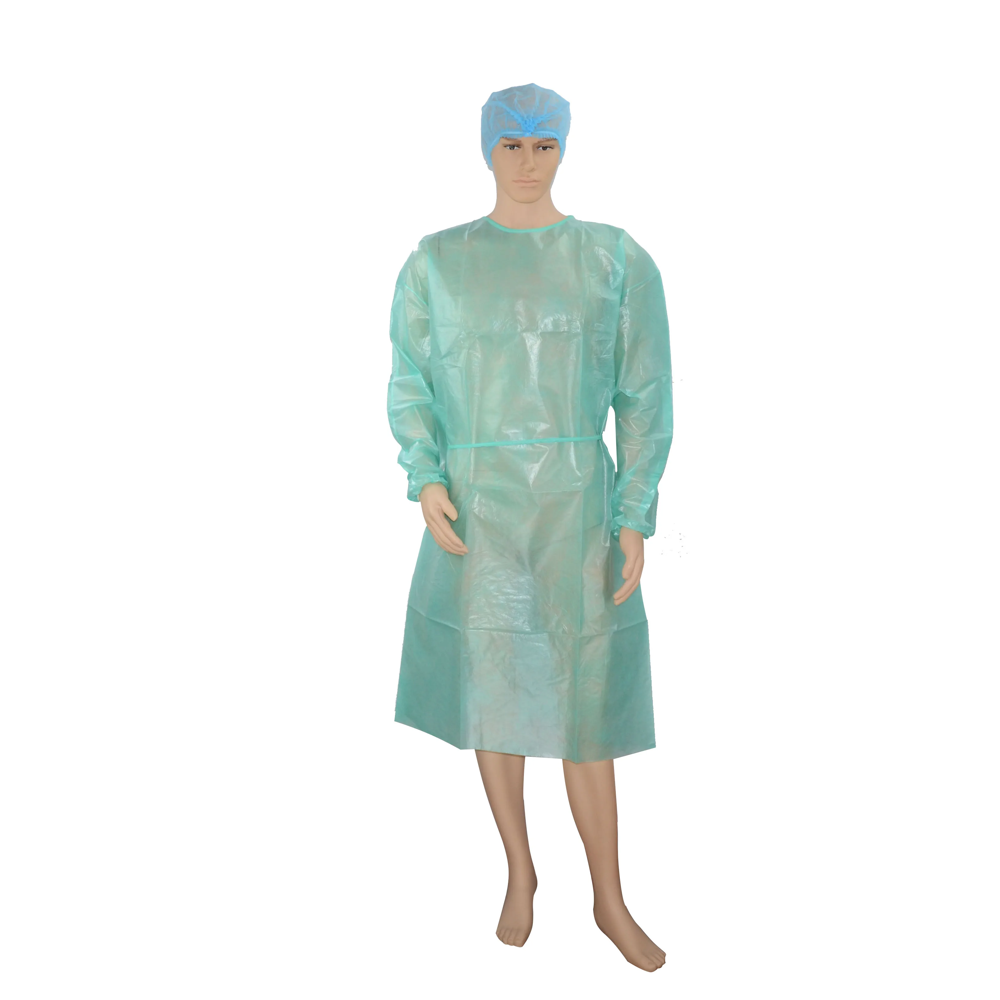 Junlong  disposable  Dental Consumables isolation gown  with tie on the neck for nurse