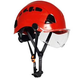 Darlingwell Wholesale ANSI Z89.1 rock tree climbing safety helmet with visor hard hat helmet safety constructions