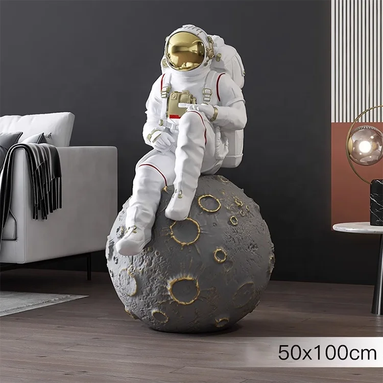 Заводская большая статуя астронавта из смолы декор для гостиной скульптура космонавта торгового центра украшения интерьера