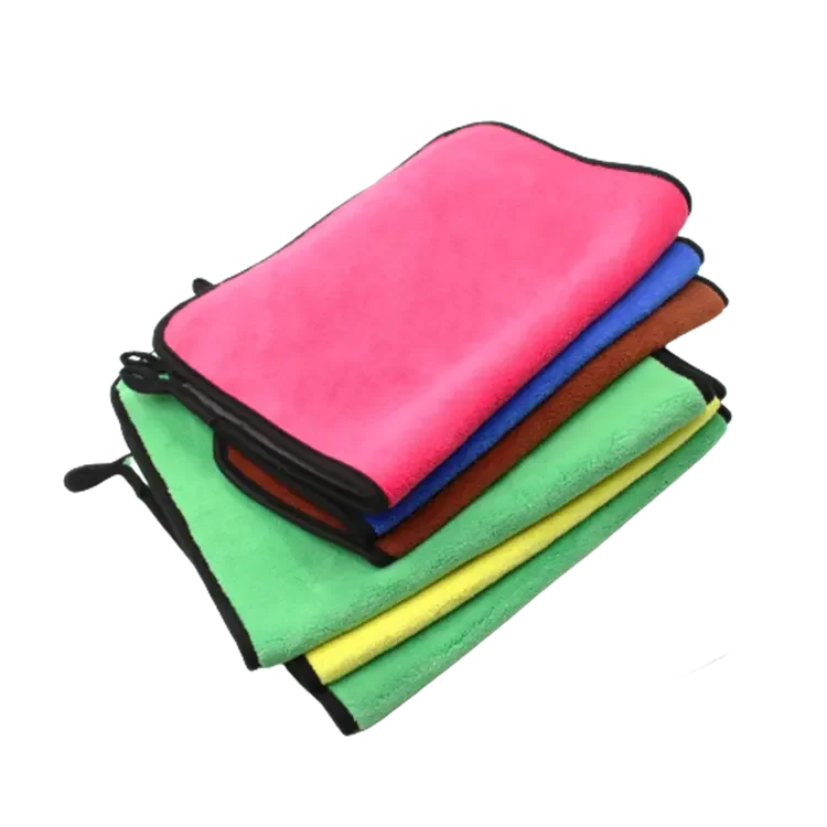 Manufacturer Microwave 500 Gsm  Absorbent Plush Detailing Microfiber Cleaning Car Towel Car Wash Drying Towel For Car