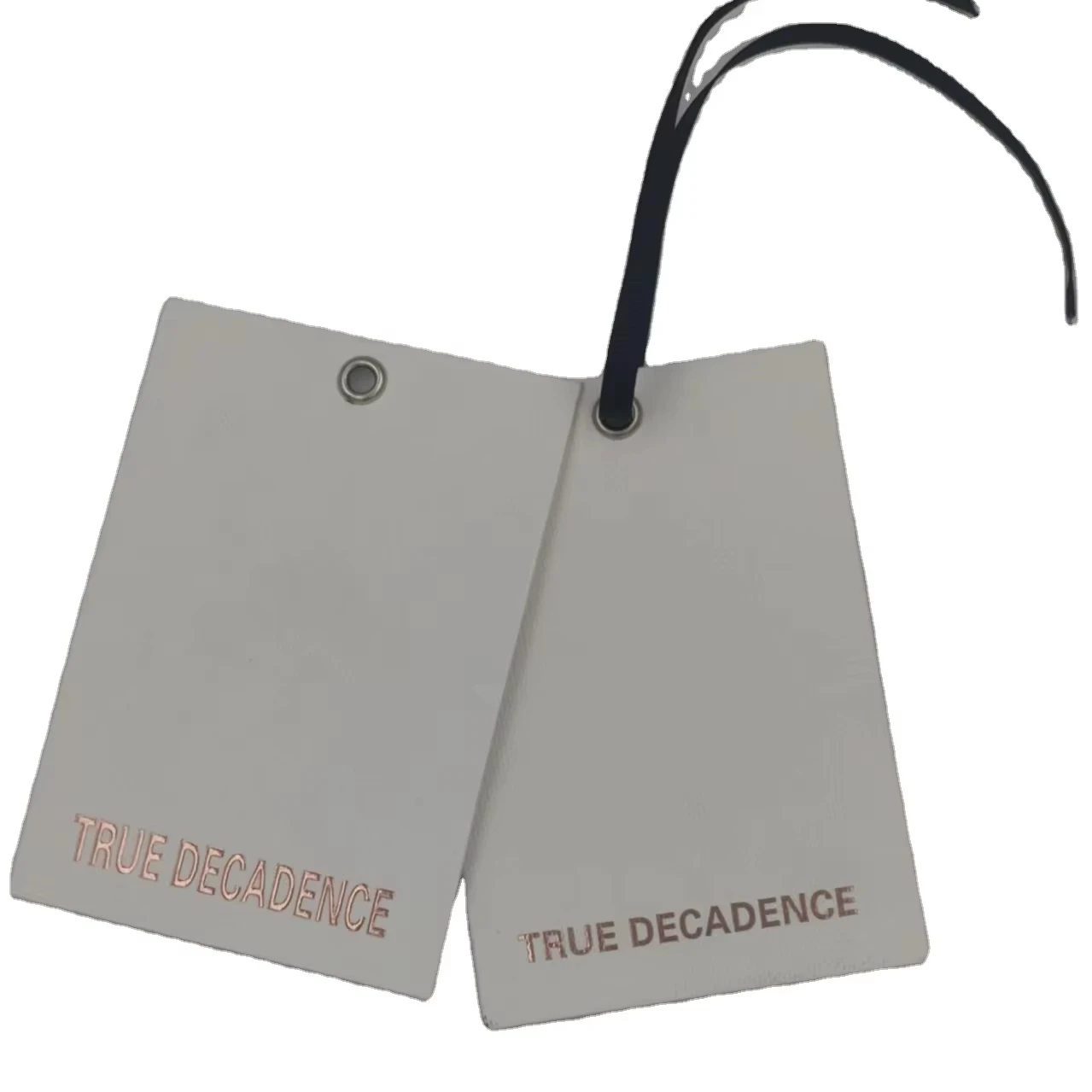 Custom Garment Tags Paper Hang Tag with Glossy Logo UV Printed for Sustainable Use on Shoes Bags Clothing