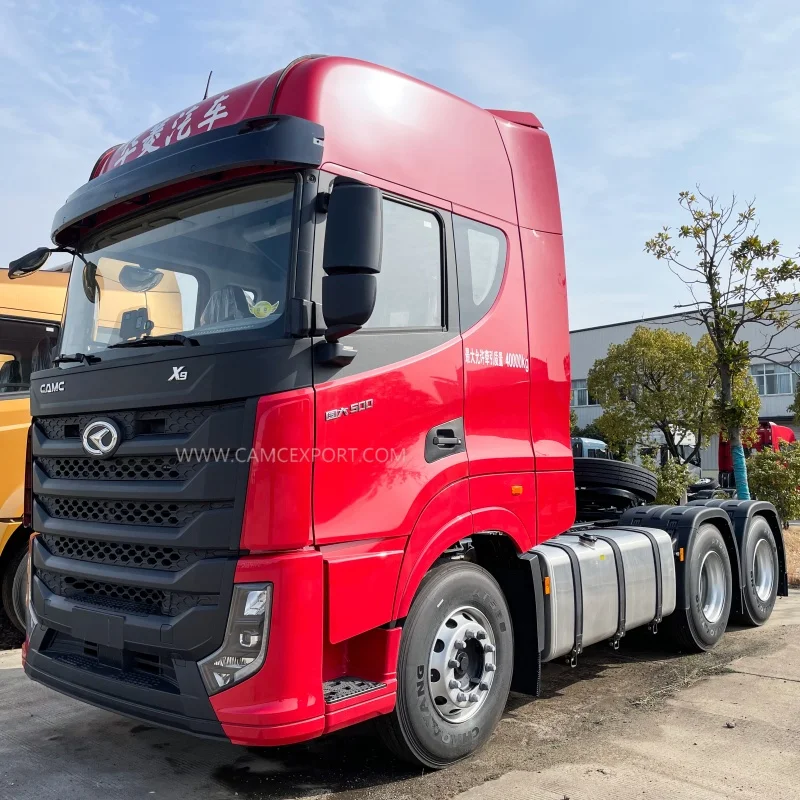 CAMC X9 Driving form  6x4 And Collision warning trailer truck For Carrying goods and materials stocked