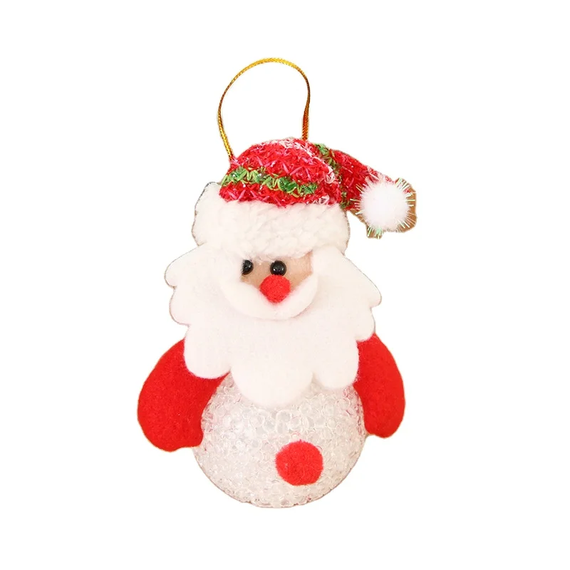 Christmas decorations light with lights snow man night light rice crystal snowman Christmas tree pendant ornaments  art and craf
