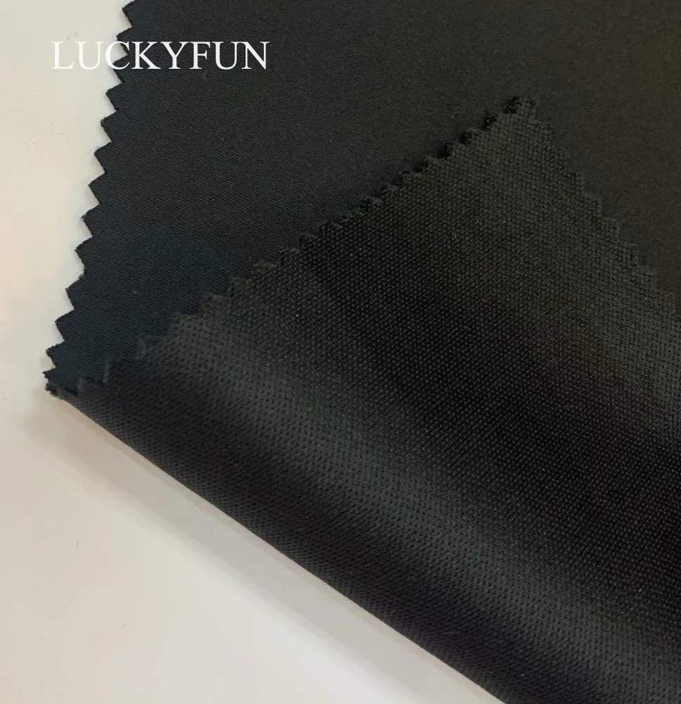 100% POLYESTER SANTANA BONDING  PONGEE  FABRIC FOR  WINTER JACKET