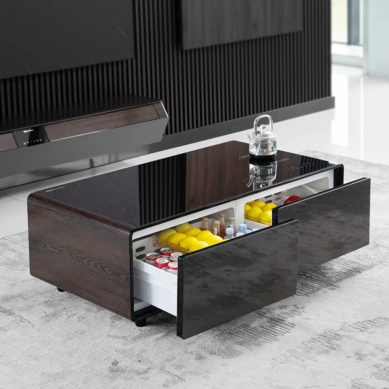 Primst Modern Smart Refrigerator Mini Bar Table Coffee Table Fridge with Music Player Furniture Living Room