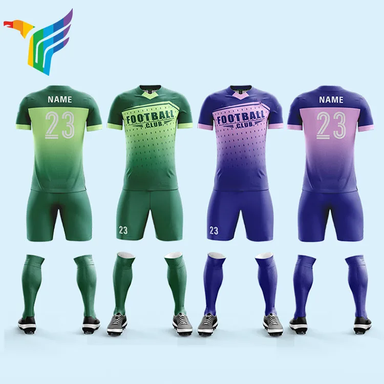 your Own Design Football Uniforms/Custom Made Soccer Uniform Sublimation Jersey & Shorts/Sports Wear Soccer Uniforms unisex set