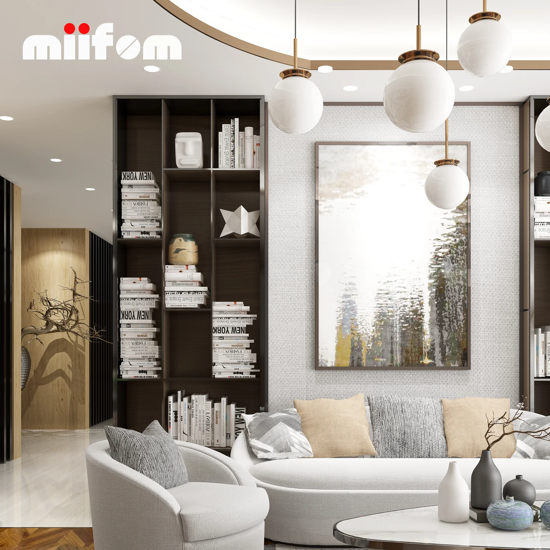 Versatile Modular Display Cabinet with Customizable Shelves and Storage Options