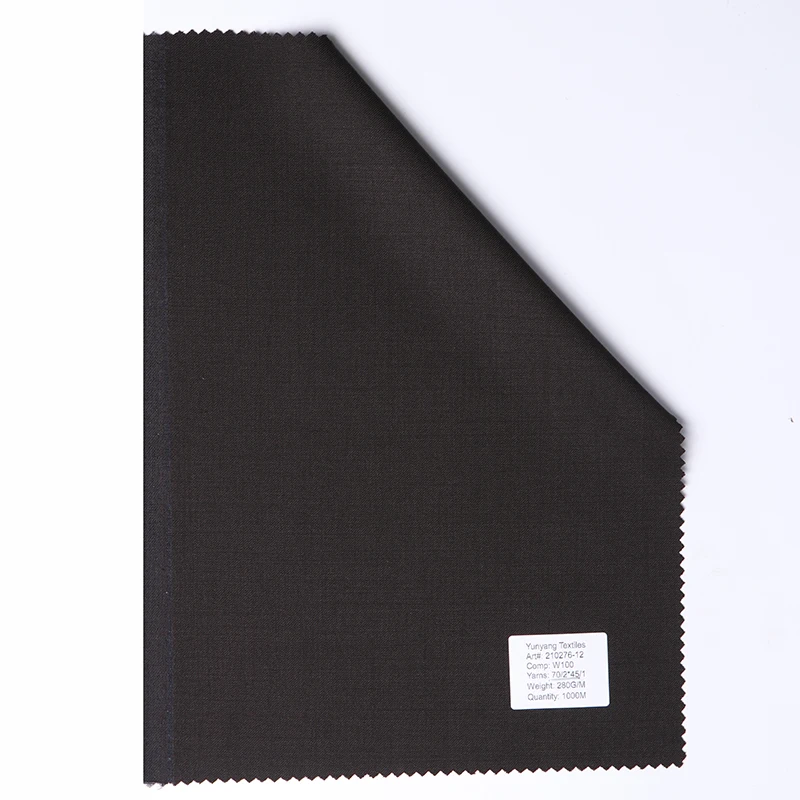 Classical Wool Serge All Wool Fabric Merino Wool Twill Fabric  Black Suiting Fabric