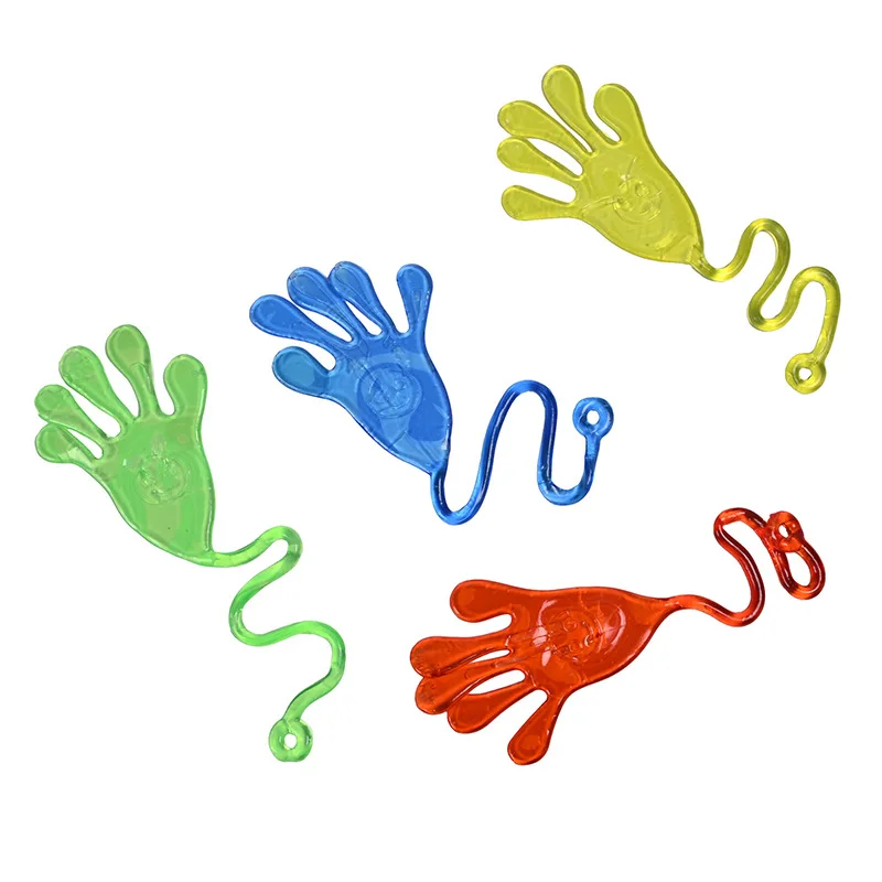 K2468 Kids Elastic Sticky Hands Palm Jelly Squishy Slap Party Prank Gags Toys Viscous Slime Toy Antistress Fidget Toys