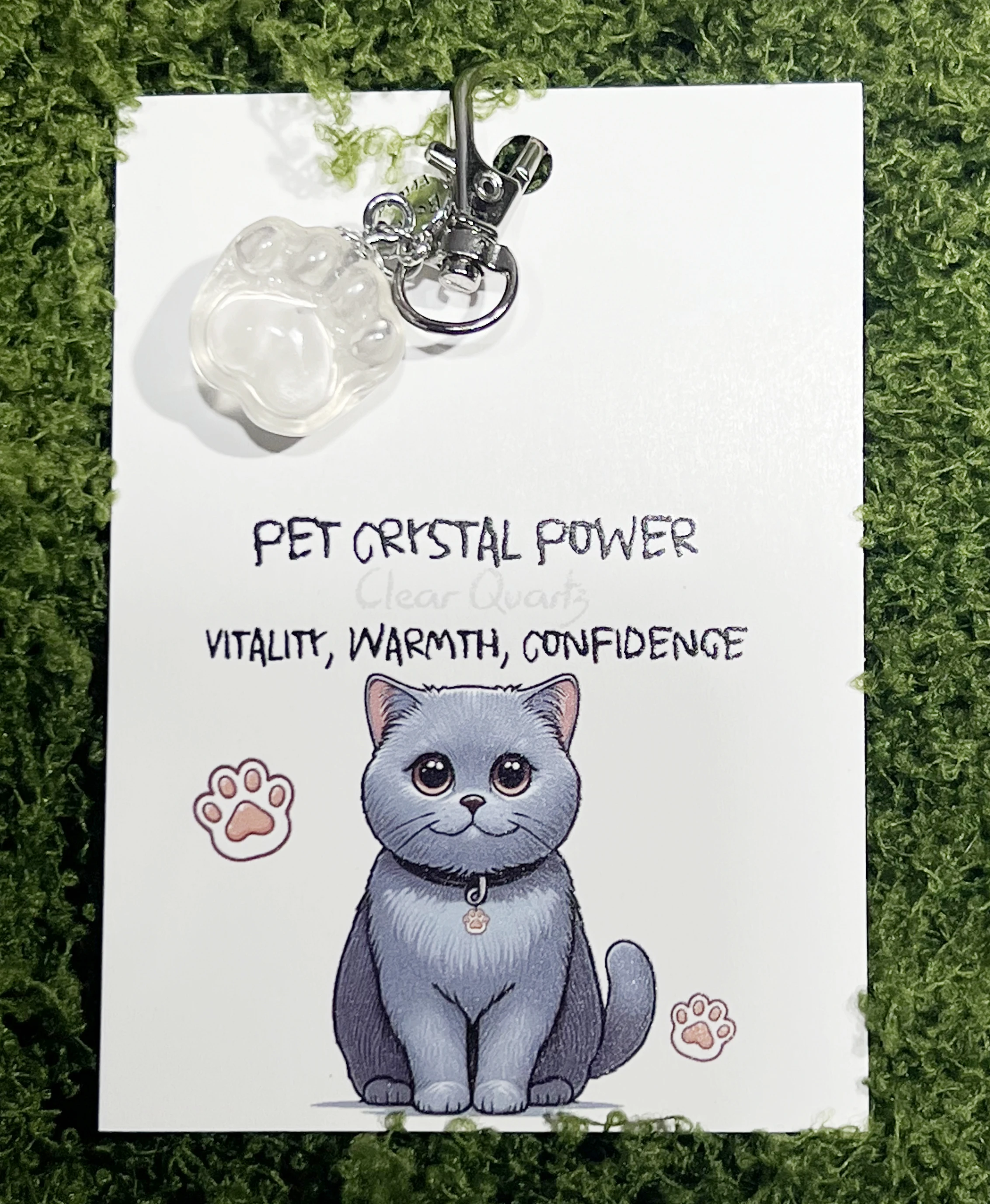 Pet Natural Crystal Stone dog energy talisman jewelry Healing Card Reiki Gem Lucky Pet Ornaments fishbone cat collar pendant paw