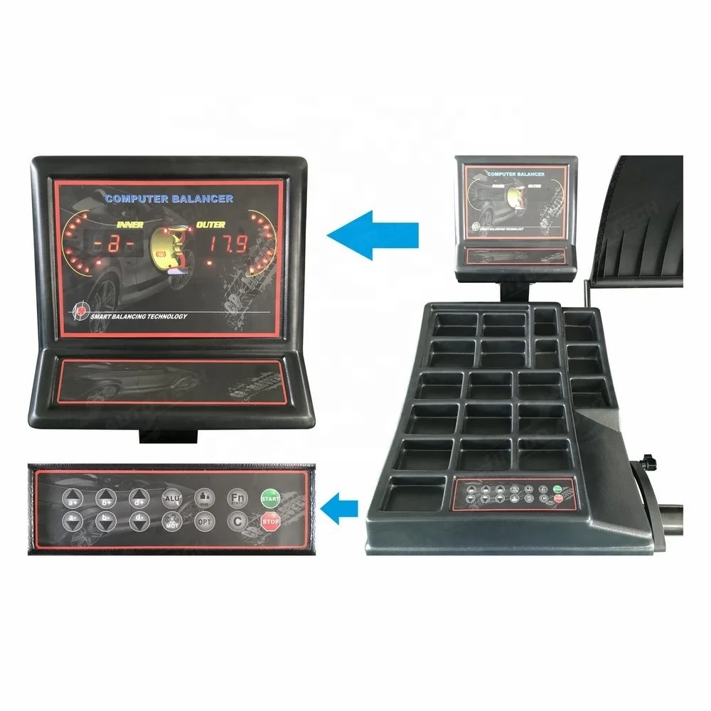 Semi-Manual Tire Changer & Wheel Balancer Machine Combo