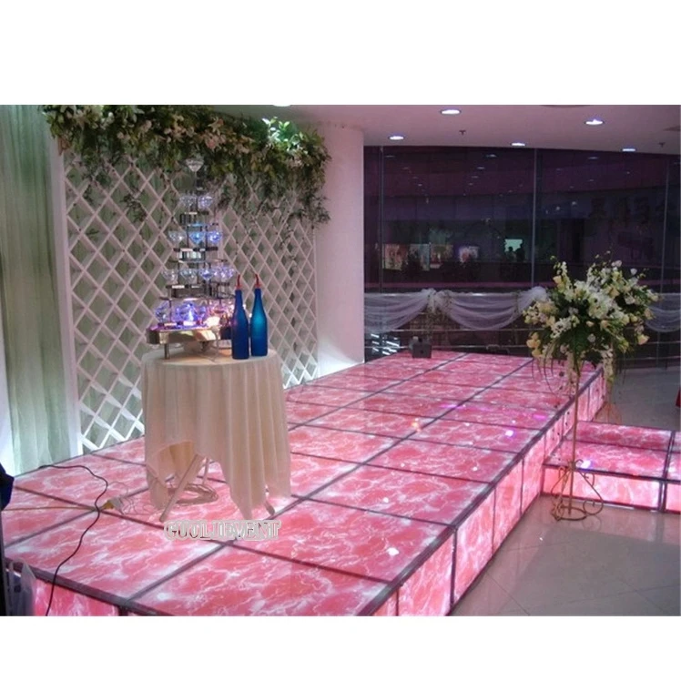 
Acrylic Wedding Stage Recycled Tempered Glass Aluminum Alloy Stage 