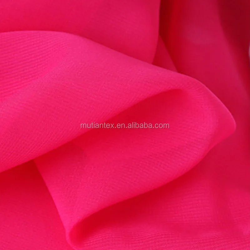 30D polyester chiffon wedding decoration fabric high quality spure silk crinkle chiffon fabric