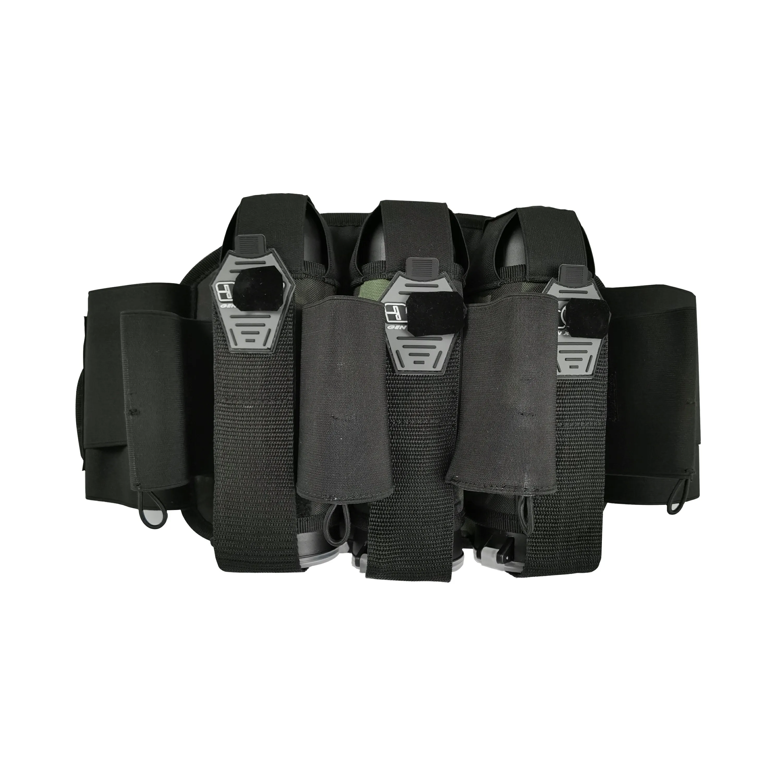 3+4 DELUXE PACK Paintball Harness Pod Holder 4 inch wide belt adjustable Holds 7 Paintball Pods
