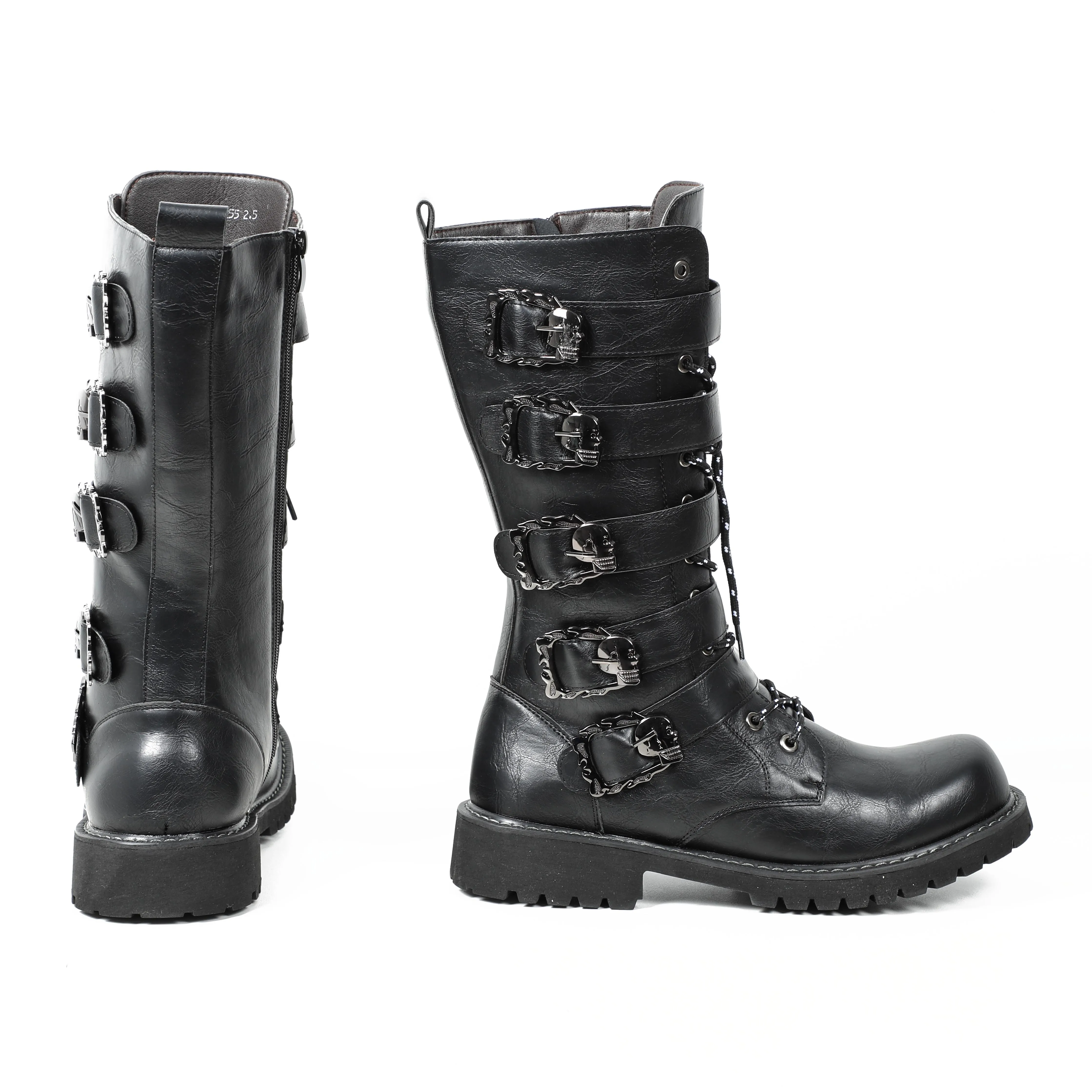 2023 Hot Sale Wholesale Fashion Style Outdoor Activity Combat Waterproof Gothic Motorcycle Punk Tactical Boots