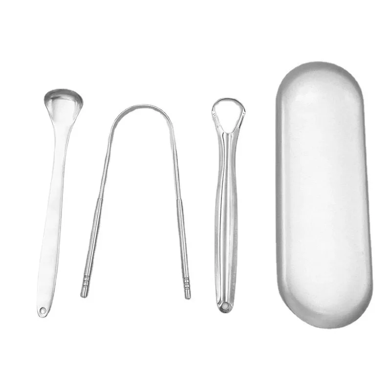Tongue Scraper,Stainless Steel Tongue Cleaner Tongue Cleaning Tools for Adults and Kids Oral Care Bad Breath