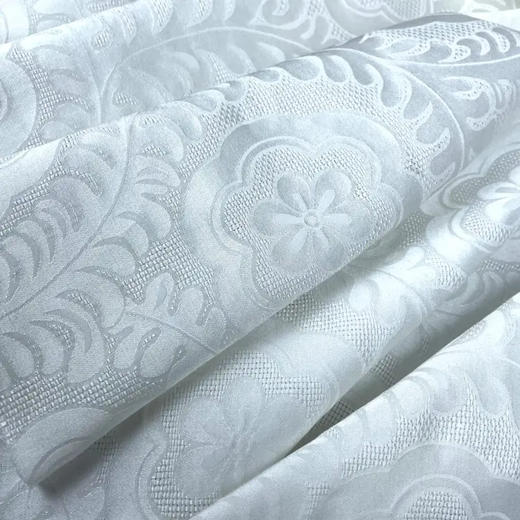 Mulberry silk satin jacquard garment fabric 20mm  Silk Cotton Jacquard Fabric silk Mixed Brocade  Jacquard Fabric