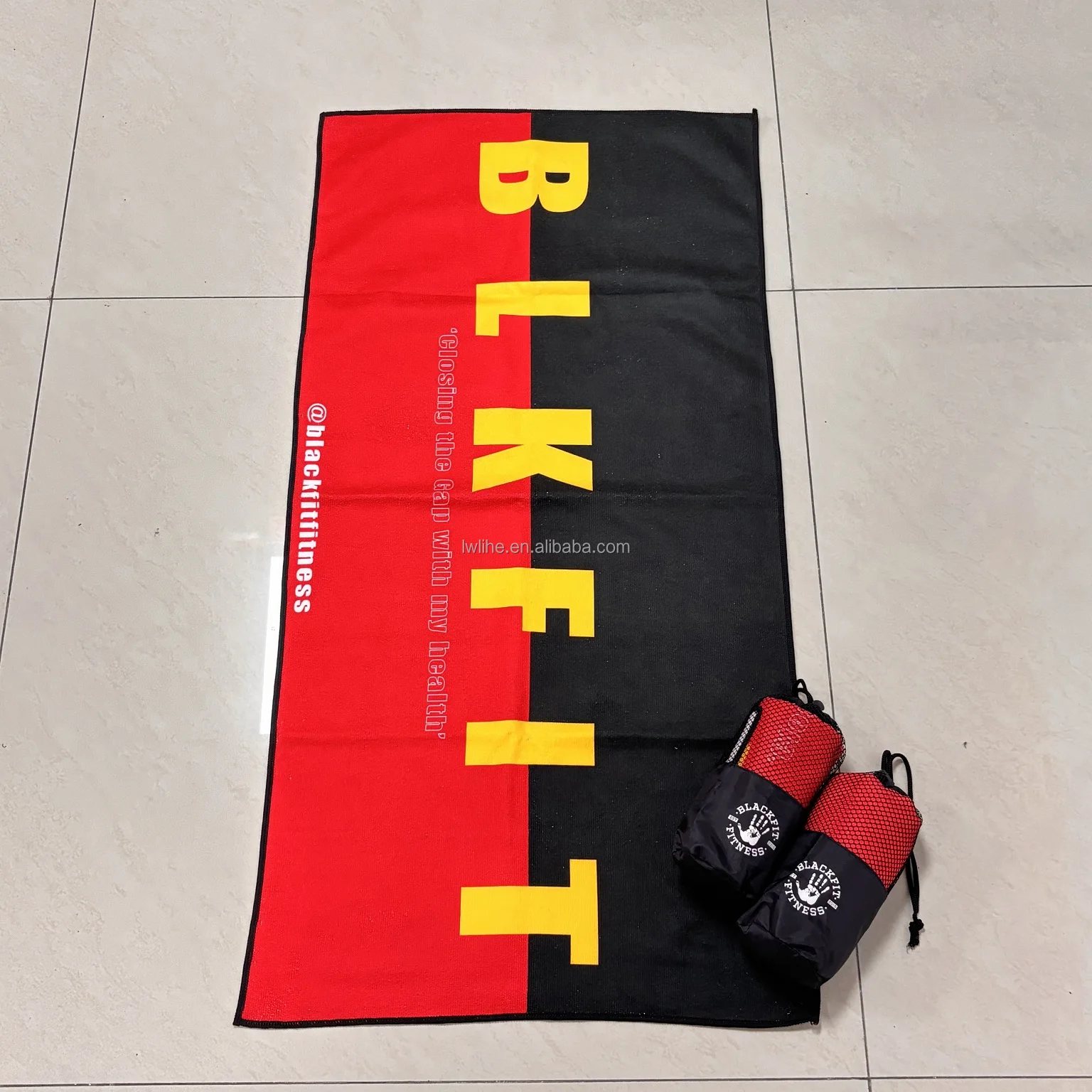 Custom Logo Microfiber Terry Gym Towel Quick Dry Sports Towel With Mesh Bag Packaging High Quality Low Price Exercise Towel