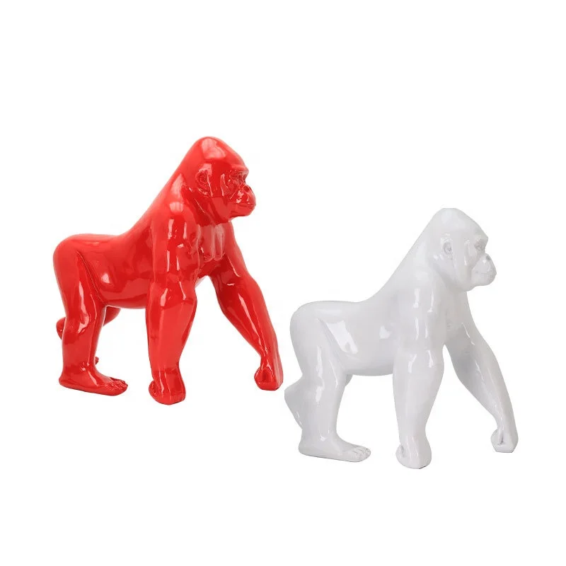 New Style Resin Crafts Geometric Gorilla Sculpture Animal Monkey Sculpture Decoration King Kong Home Furnishings