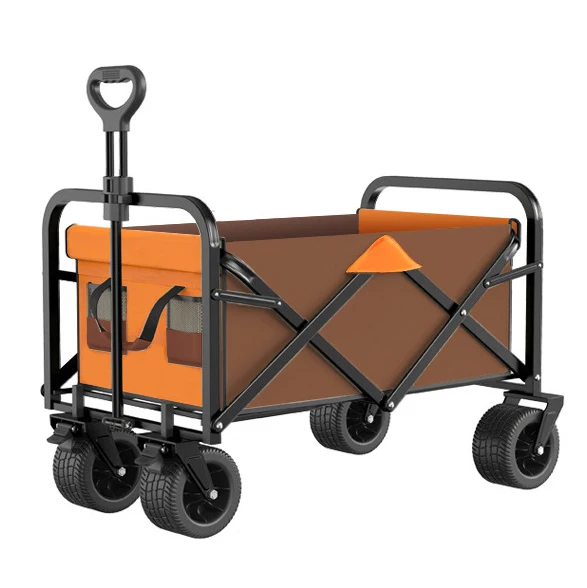 Lightweight Portable Small Foldable Beach Trolleys Stroller Collapsible Folding Wagon Cart
