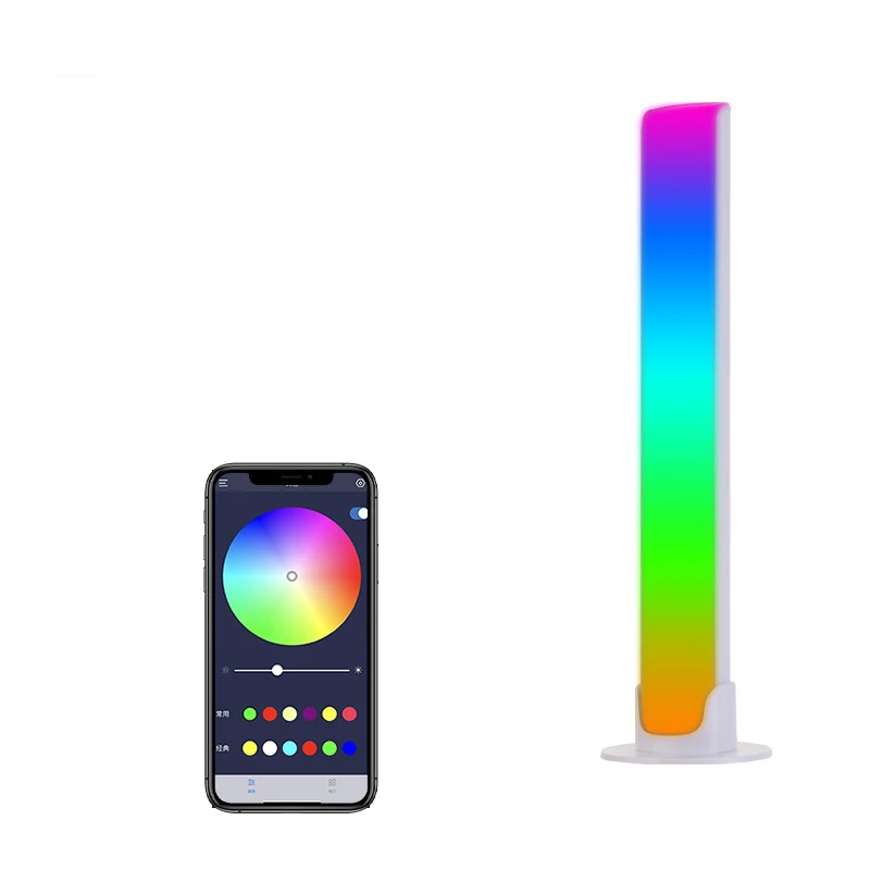 RGB Music Sync Color Changing Voice Sound Controlled Stand Lights with APP Rechargeable LED Rhythm Lighting for Home Party Game