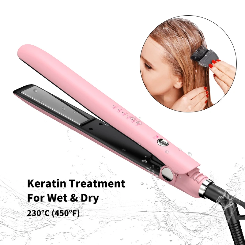 Factory Wholesale Wet Dry secador de pelo profesional Flat Irons With LCD Light For Keratin Use Private Label Iron