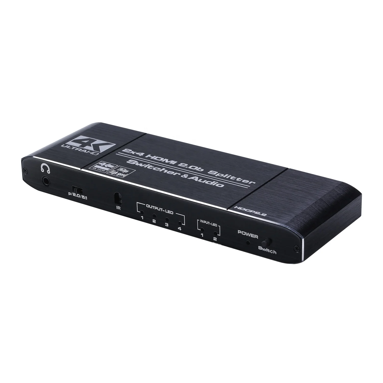 4K * 2K 2X4 HDMI переключатель сплиттер аудио скейлер конвертер Поддержка 4K 60HZ HDCP2.2